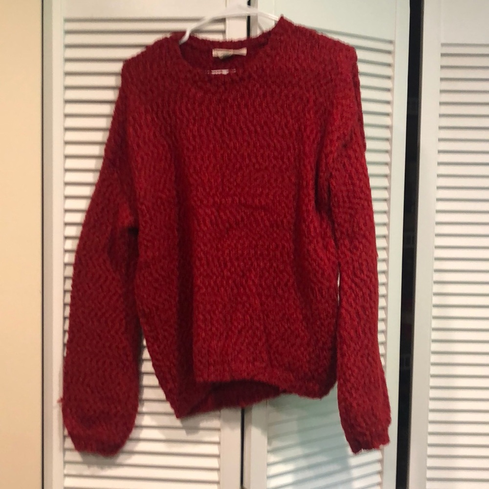 Red fuzzy sweater (Size M)